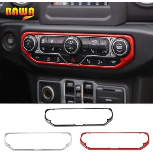 BAWA Interior Mouldings for Wrangler JL Automobile Console Decorative Ring Stickers for Jeep Wrangler JL 2018+ Car Styling