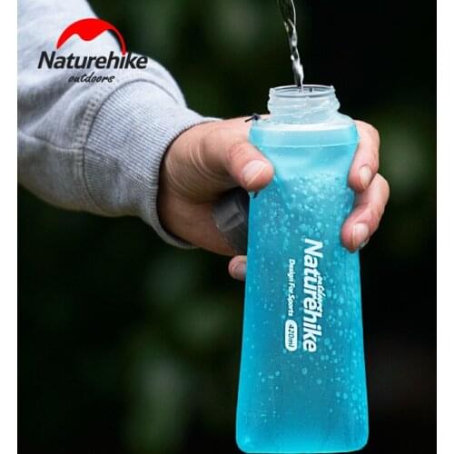 Naturhike TPU Antibacterial Silicone Cup Outdoor Folding Software Water Cup For Running Cycling Fitness Sports Cup Sports Bottle