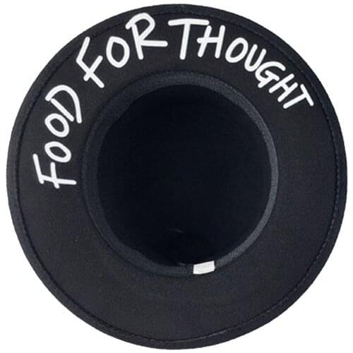 Women Fedora Hats Casual Gothic Hot Sale Cheap Vintage Wool Blends Flat Unisex Letter Print Korean Style Female Fashion Hats