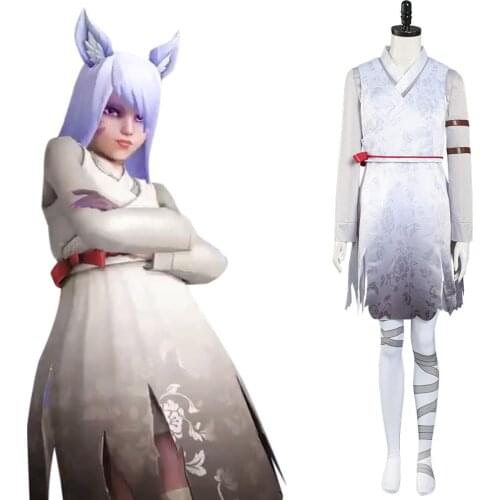 OW D.Va: Shin-Ryeong Skin Cosplay Costume Women Vest Coat + Headband + Dress Outfits Halloween Carnival Suit