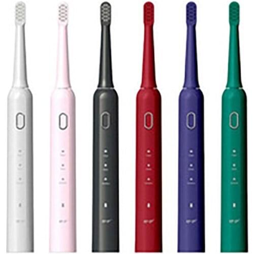 Smart timing electric toothbrush for students and adults, bright white clean soft bristles, usb rechargeable sonic vibrating ele