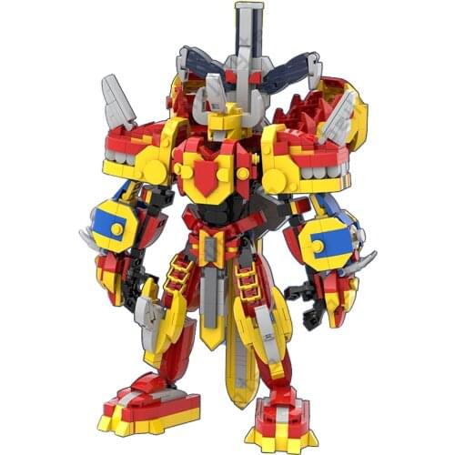 Customized)1220Pcs MOC Mecha Series Small Particle DIY Building Block Model Toy Gift For Decor
