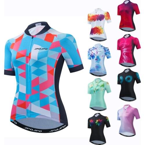 2021 Bicycle Jerseys Women Cycling Jersey Summer Short Sleeve Cycling Shirts Top Ropa Ciclismo Riding MTB Road Bicycle Clothing