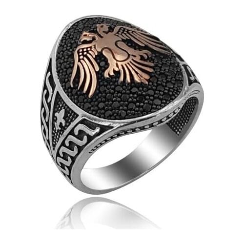 925 Silver Ottoman Rings for Men Resurrection Ertugrul Silver Kayi Ring