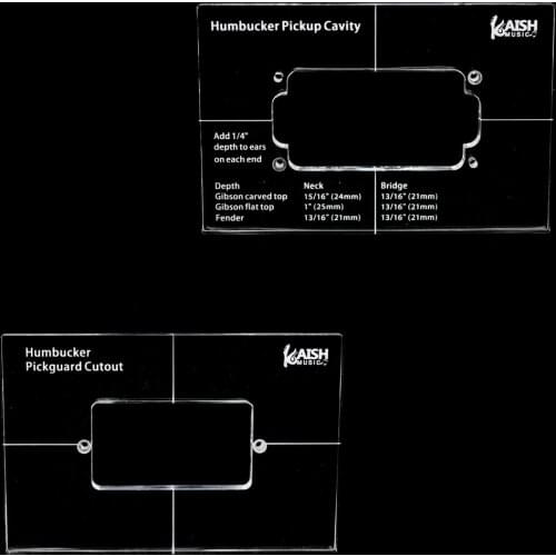 KAISH Acrylic Humbucker Pickup Routing Template Pickup Templates for Body or Pickguard Rout