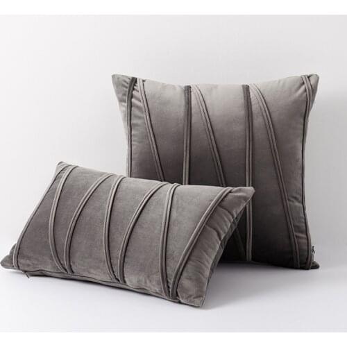 Striped Velvet Throw Pillow Cover Solid Color Cushion Cover For Home Decorate Pillowcase Sofa Party Northern Europe Pillow Cases