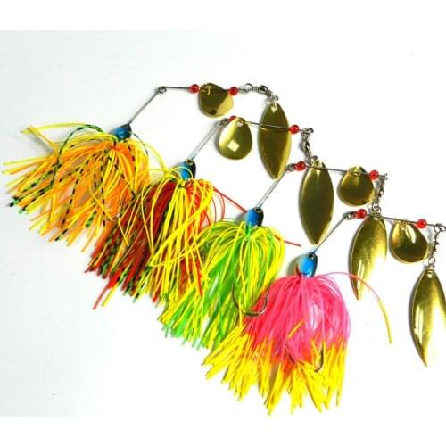 Big Sale 4pcs Sequins Spiner Lure Metal Buzzbait High Quality Reflective Golden Spoon Bait With Hook 3D Fish Eyes 4 colors 17g