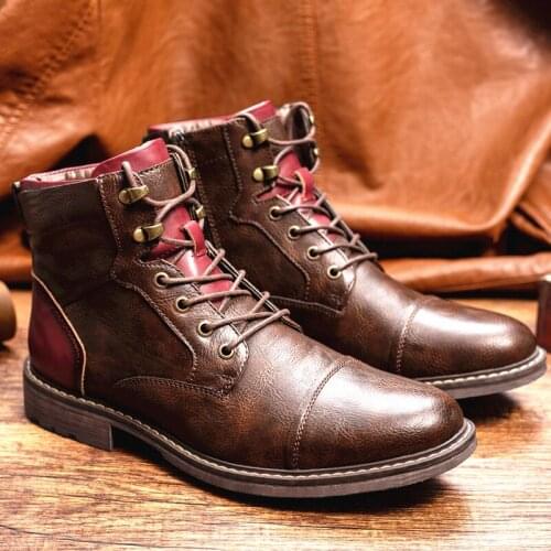 Mens Shoes Men Boots Rubber Boots Mens Autumn Shoes Handmade Cowboy Boots Top Quality Ankle Boots Boots for Men Free Shipping