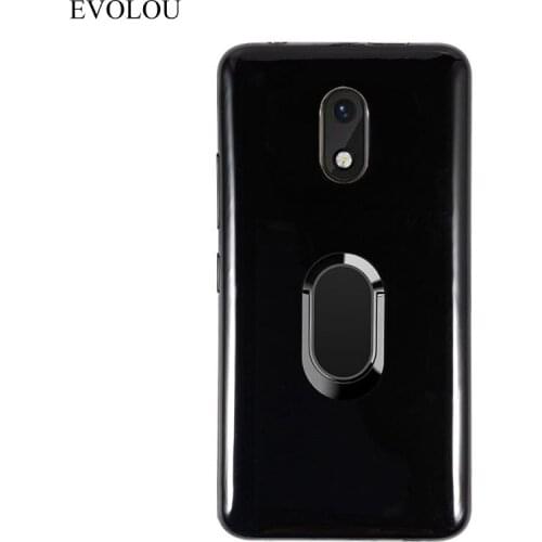 For ITEL A16 Plus Case Magnet Ring Holder Soft Silicone Phone Cover Cases for ITEL A16 / A16Plus Back Cover Capa