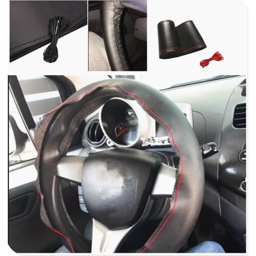 Auto parts steering wheel cover DIY38 cm fiber hand sewing for BMW all series 1 2 3 4 5 6 7 X E F-series E46 E90 F09