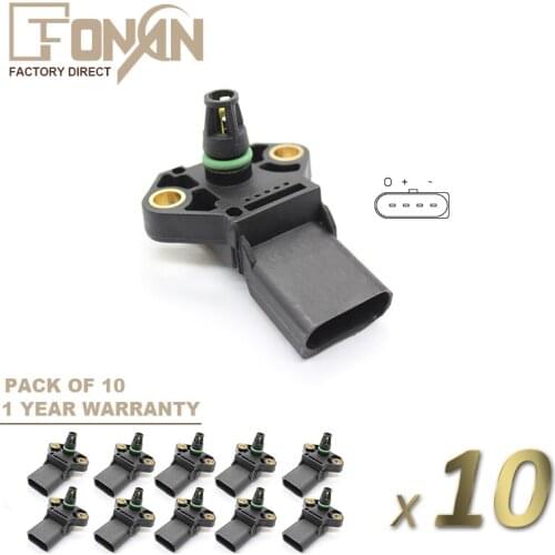 X10 Wholesale Manifold Absolute Intake Air Pressure MAP Sensor For VW LUPO 1.4 FSI 036906051E 0261230071
