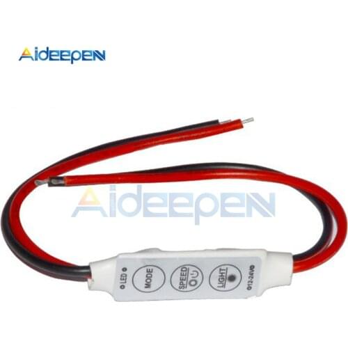DC 12V Mini 3 Keys Single Color LED Controller Brightness Dimmer Switch for 3528 5050 5630 5730 3014 LED Strip Light