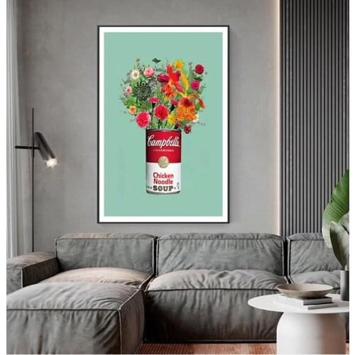 Room Artwork Home Decor Nordic Art s and Prints Flower Wall Art Canvas Painting Pictures For Living