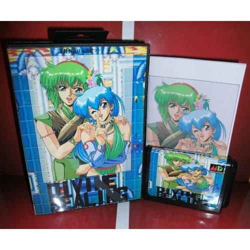 Divine Sealing - MD Game Cartridge Japan Cover with box and manual For Sega Megadrive Genesis Video Game Console 16 bit MD card