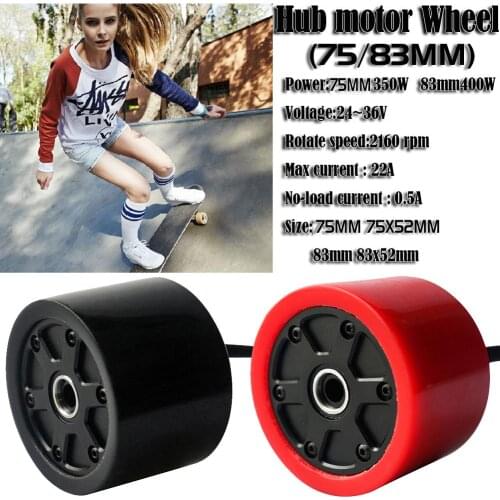 75mm 83mm Electric Skateboard Brushless Motor Wheels Kits Electric Motor Wheels for SkateBoard Longboard E-skateboard