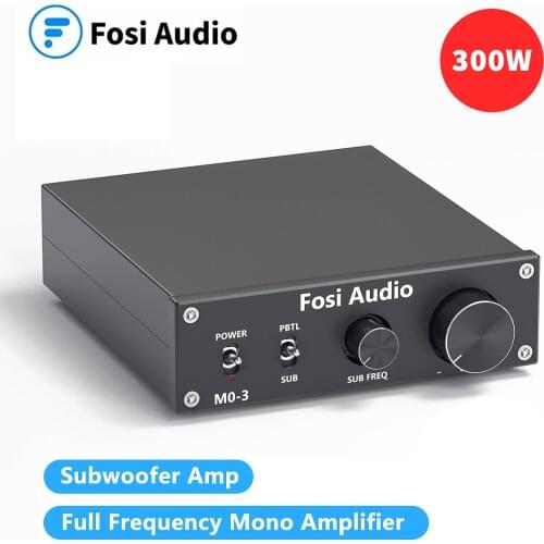 Fosi Audio M03 Subwoofer Amplifier 300W Mono Amp Digital Hifi Home Power Audio Amplifier for Home Theater