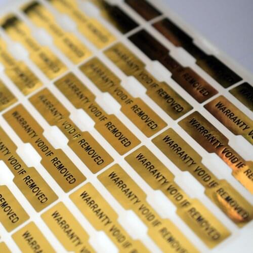 Seal hologram sticker WARRANTY VOID IF REMOVED silver hologram 5x1cm if removes, leave VOID. Printed holographic Sealed stickers