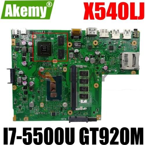 KAkemy X540LJ Laptop motherboard for ASUS VivoBook F540LJ F540LA A540LJ A540L original mainboard 4GB-RAM I7-5500U GT920M