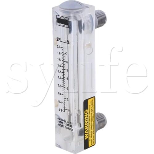 LZM-15 0.2-2GPM/1-7LPM Panel Type Water Flowmeter Measurement Tool