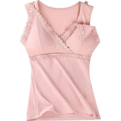 3pc 40-100KG breast-feed Tank Top Bra Maternity Wear Nursing Tops Sleeveless Camisole Breastfeeding Pregnant Wireless Camis