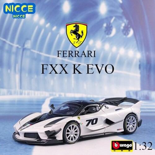 Nicce 1:32 Bburago Sound light Pull back car FerrariFXX FXX K EVO Alloy Model Car Static Metal Model Vehicles