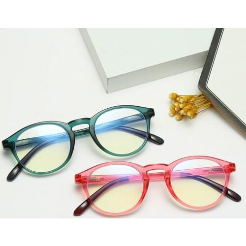 Fashion Anti-blue Light Children Rubber Glasses Boy Girl Brand Round Soft Frame Goggle Plain Kids Anti Blue Light Eyewear TR90