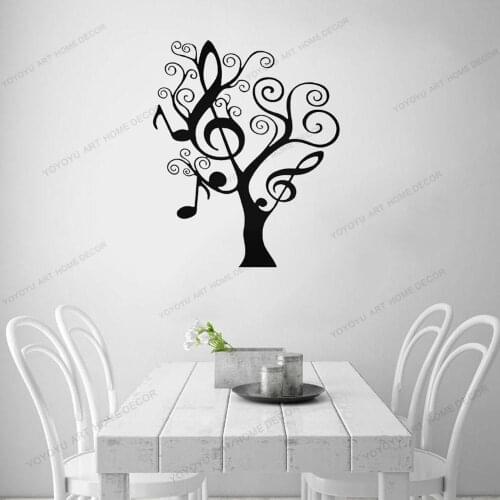 Music Notes Tree Art Greative Wall Sticker Vinyl Wall Decals Removable Decor For Living Room Kids Room cx601