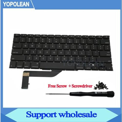 New US English Keyboard For Macbook Pro Retina 15" A1398 Keyboard 2012 2013 2014 2015 Years