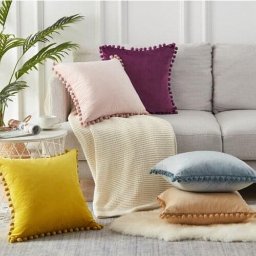 Luxury Pillow Cover Decorative Velvet Cushion Cover 45*45cm Bed Room Pillowcases Home Pillow Case Soft