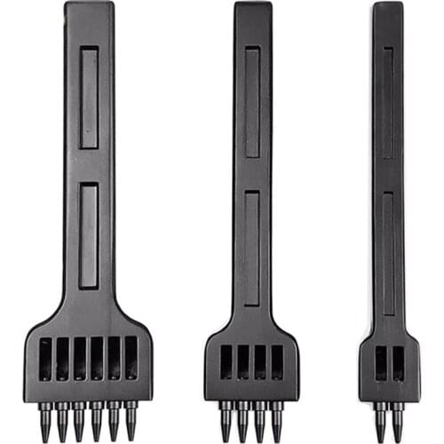 4mm Round Hole Row Punching Black Porous Row Round Chopping Suture Punching Spacing Round Punching DIY Leather Carving Tool