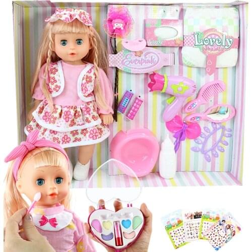 35cm Bebe reborn talking girl vinyl body silicone dolls Blinking Feeding Drinking water pee newborn babies alive bathe toys