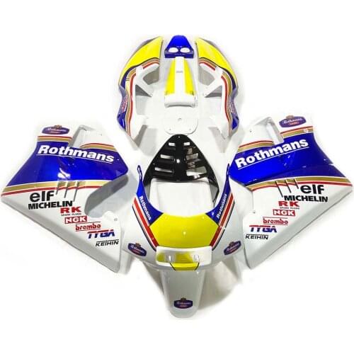 Brand new ABS fairings NSR250 P3 white blue yellow bodywork fairing kit nsr 250 p3 MC21