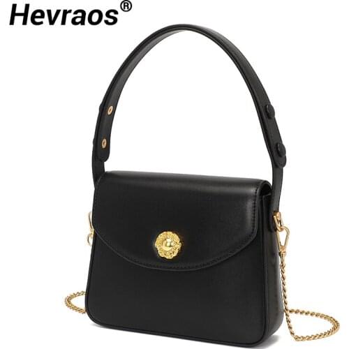 New Design Handbag Genuine Leather Fashion Women Shoulder Bag Daily Casual Ladies Hand Bags Black Totes Girls Small Cross Body