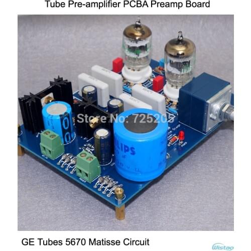 Tube Pre-amplifier PCBA Preamp Board Audio G E Tubes 5670 Matisse HIFI DIY