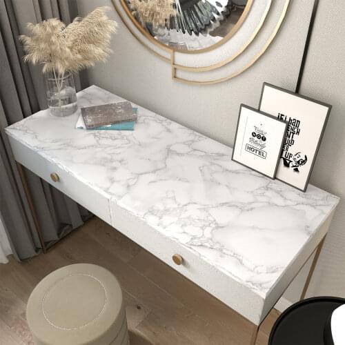 Thickened Light Gray Marble Wallpaper Nordic Style Furniture Decoration Self-adhesive Wall Stickers Wear-resistant Upgrade Films