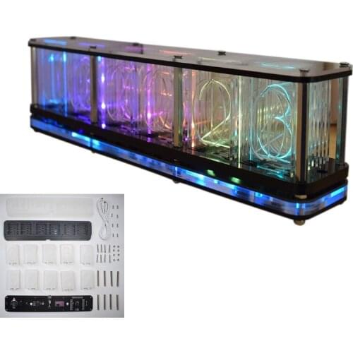 Time Tube Glow Tube Quasi-glow Tube Clock LED Digital Full Color RGB Night Light Bar Atmosphere Clock Home Decoration Gift