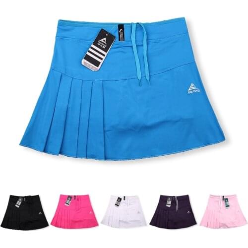 Woman Tennis Skorts , Girls Tennis Skirts with Safety shorts , Quick Dry Female Badminton Skirt Pocket , Women Sport Skirt Short