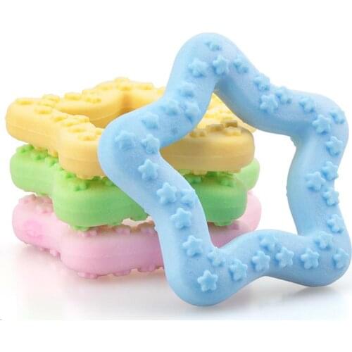 1PCS Star Shape Dog Toy Interactive Scented Bite-Resistant Rubber Pet Toy Puppy Doggy Chewing Toy Random Training Toys для собак