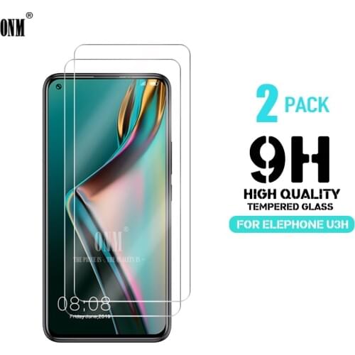 2Pcs Tempered Glass For ELEPHONE U3H Screen Protector 2.5D 9H Premium Tempered Glass For ELEPHONE U3H Screen Protective Film