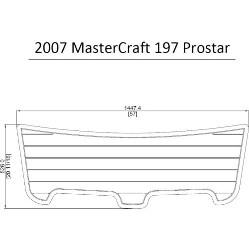 2007 MasterCraft 197 Prostar Swim Platform Pad Boat EVA Teak Decking 1/4" 6mm