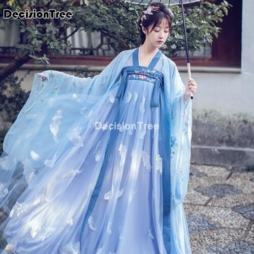 2021 chinese dress oriental style womens hanfu costume cantonese embroidered traditional chinese fairy beautiful dance hanfu