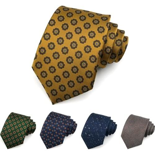 Brand New 8CM Wide England Style Business Tie For Men Fashion Formal Male Necktie With Gift Box