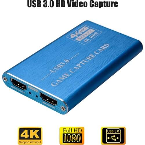 4K HDMI Game capture Card placa de video USB3.0 1080P Video Grabber Dongle hdmi capture card for Live Streaming Broadcast