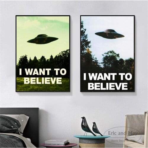 I Want To Believe Movie Art Wall Pictures Posters Prints Canvas Art Unframed Paintings Decoration Modern Home Decor Cuadros