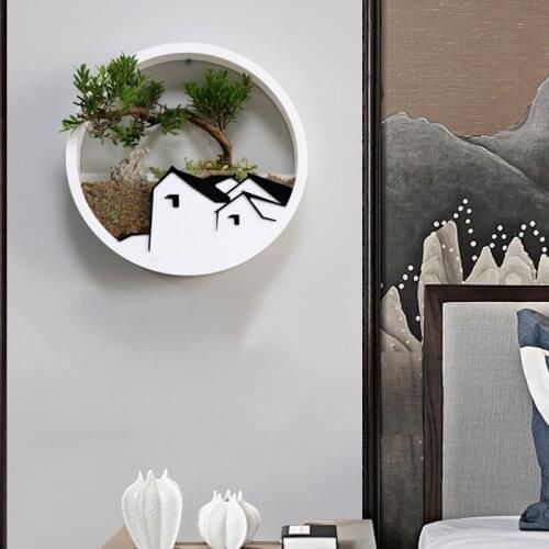 Nordic Circular Wall Decor Flower Pot Plant Hang A Wall Flower Shelf Household Living Room Metope Wall Hanging Decor Creative