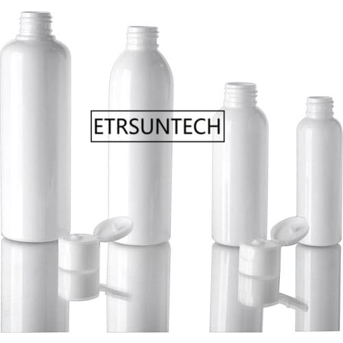 100/200/250ml Flip Top Cap Refillable Bottle white Small Simple Empty Bottles Container Makeup Liquid Cosmetic Jar F1639