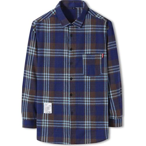 NEW 2021 shirt Business casual spring autumn long sleeve pocket men shirts High quality brand plaid shirt men chemise homme