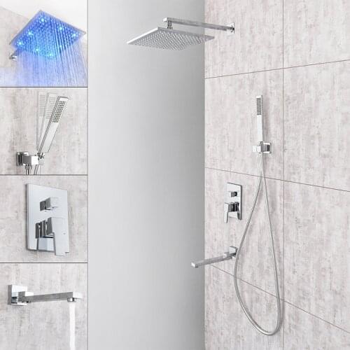 Outfit shower set copper flush all three functions under the chrome color flat horizontal duct tape out of the water