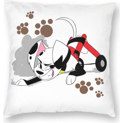Angry Dalmatian Dog Cushion Cover Double Side Print Puppy Pet Throw Pillow Case for Living Room Custom Pillowcover Home Decor