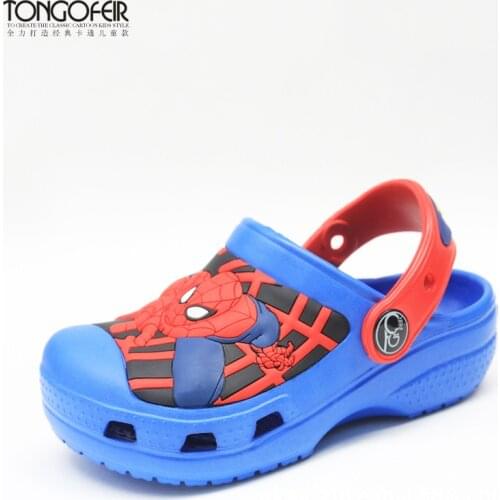 Disney Spring/Summer 2021 New 3D Childrens Shoes Mens Spider-Man Baby Hole Childrens Shoes Soft Bottom Beach Sandals